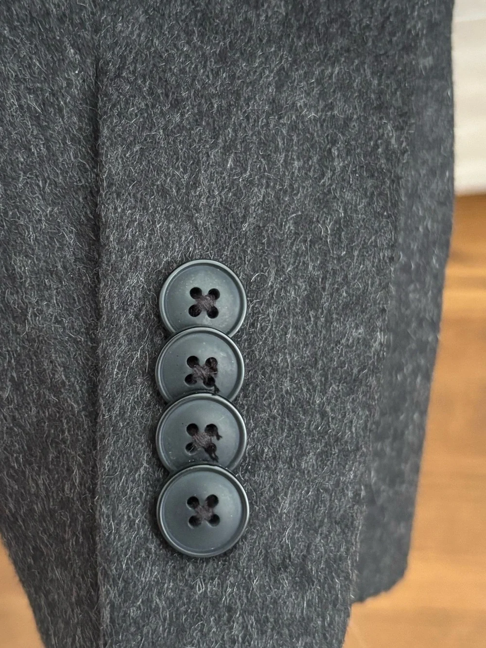 Vintage Cordovan & Grey Ltd. Charcoal 100% Cashmere Blazer Jacket 44R